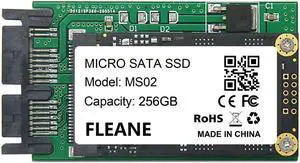 FLEANE 256GB MS02 MicroSata SSD Compatible with HP 2740p 2730p 2540p IBM X300 X301 T400S T410S Replace MK1233GSG MK1633GSG MK2533GSG 1.8" HDD (256GB)