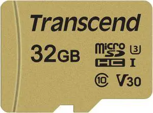 Transcend 32GB 500S MLC Memory Card, High Endurance, microSD, U3, V30, 4K UHD, Up to 95 MB/s, for Mobile Devices, Tablets, GoPRO, Action Camera, Drones, with Adapter - TS32GUSD500S Transcend 32GB 500S MLC Memory Card, High Endurance, microSD, U3, V30, 4K UHD, Up to 95 MB/s, for Mobile Devices, Tablets, GoPRO, Action Camera, Drones, with Adapter - TS32GUSD500S