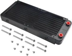 BXQINLENX 10 Pipe Aluminum Heat Exchanger Radiator for PC CPU CO2 Laser Water Cool System Computer 240mm