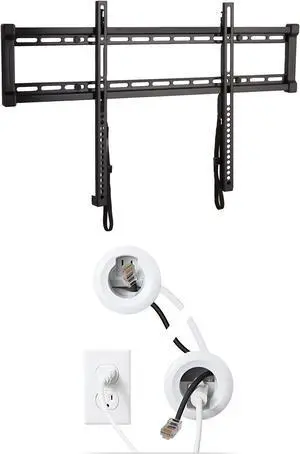 SANUS TV Wall Mount - Universal Low Profile Fixed TV Mount Bracket with in-wall Cable Management