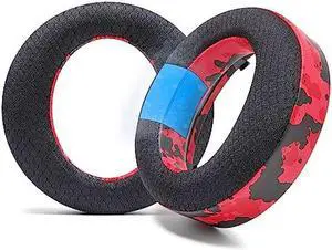 WC Freeze Ps5 V2 - Cooling Gel Earpads Compatible with Sony PS5 Pulse 3D Headphones by Wicked Cushions | Increased Ear Opening, Thickness, Comfort & Sound Isolation for Epic Gaming | Red camo