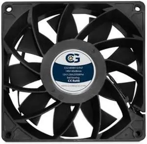 Coolerguys 12vDC Waterproof IP67 Fan (High Speed, 140x38mm)