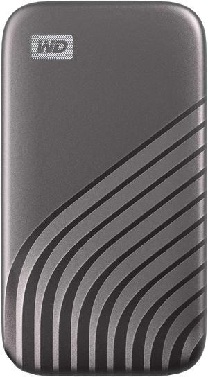 Western Digital 1TB My Passport SSD Portable External Solid State Drive, Gray, Sturdy and Blazing Fast, Password Protection with Hardware Encryption - WDBAGF0010BGY-WESN
