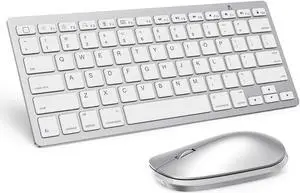 Wireless Keyboard and Mouse Combo for iPad, SPARIN Bluetooth Keyboard Mouse for iPad Pro M4 & iPad Air M2 2024 (13 inch &11 inch), iPad Air 5th 4th Gen, iPad 10th 9th 8th Gen, Silver White