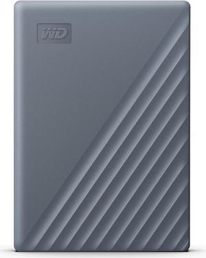 WD 2TB My Passport Portable Hard Drive, Works with USB-C and USB-A, Windows PC, Mac, Chromebook, Gaming Consoles, and Mobile Devices, Backup Software and Password Protection - WDBRMD0020BGY-WESN
