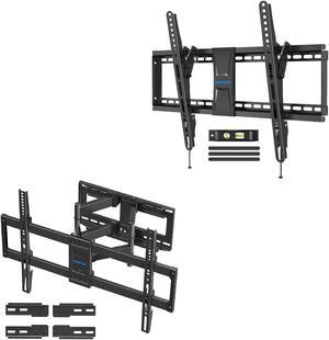 MOUNTUP MU0028-24K Full Motion TV Wall Mount for 42-70 Inches TVs & MU0008 Tilting TV Mount for 37-70 Inches TVs Bundle