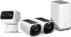 eufy Security eufyCam S330 (eufyCam 3) 2-Cam Kit, Security Camera Outdoor Wireless Indoor Cam S350, Dual Cameras, 4K UHD Resolution Security Camera with 8x Zoom and 360deg PTZ
