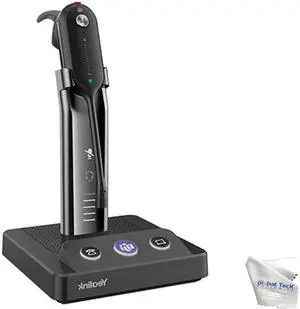 Global Teck Worldwide GTW Yealink WH63 Mono Convertible Teams Certified Headset, Connects to Deskphone, PC/Mac, Softphones - Works with Teams, Zoom, RingCentral, 8x8, Vonage, Microfiber Included
