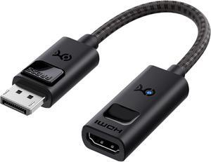 Cable Matters 8K DisplayPort 1.4 to HDMI 2.1 Adapter with 4K 120Hz / 8K 60Hz, 48 Gbps Unidirectional DisplayPort to HDMI 2.1 Cable Adapter in Black, Support for RTX 3080/3090, RX 6800/6900 and More