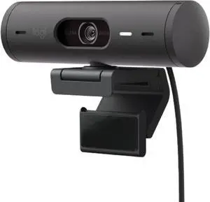 Logitech Brio 501 Full HD Webcam with Auto Light Correction,Show Mode, Dual Noise Reduction Mics, Privacy Cover, Works with Microsoft Teams, Google Meet, Zoom, USB-C Cable - Black