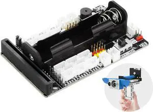 Yahboom Micro:bit Sensor Expansion Development Board BBC Multifunctional Robot Accessories Compatible Building Blocks/Motors/Servo IO I2C Port (Separate Expansion Board)