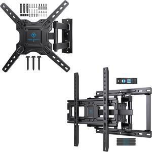 PERLESMITH UL Listed Full Motion TV Wall Mount for Most 26-60 inch Flat Curved OLED 4K TVs & PSMFK9 TV Wall Mount Full Motion for 32-65 Inch Flat Curved Screen TVs