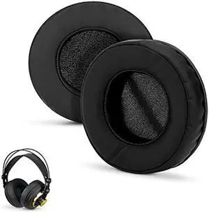 Brainwavz Round Replacement Memory Foam Earpads - Suitable for Many Other Large Over The Ear Headphones - Sennheiser, AKG, HifiMan, ATH, Philips, Fostex, Sony (Black)