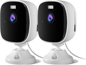 2pack 2K Security Cameras for Home Security,4MP WiFi Indoor Camera with Color Night Vision, AI Motion Detection, Two-Way Audio, Cloud & SD Card Storage, Compatible with Alexa & Google Assistant