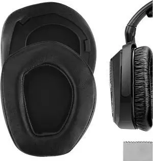 Geekria Elite Sheepskin Replacement Ear Pads for Sennheiser RS195 HDR195 RS185 HDR185 HDR175 RS175 HDR165 RS165 Headphones Ear Cushions, Headset Earpads, Ear Cups Cover Repair Parts (Black)