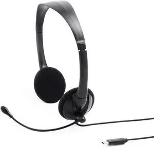 ALTEAM USB Type C Wired Headset with Mic Inline Volume Control, HD Stereo Sound Binaural On-Ear for VoIP Softphone, Video Conference UC Applications, Windows, Mac OS/OS X, Music, Online Game