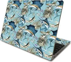 MightySkins Skin Compatible with Samsung Chromebook 4 (2021) 11.6" - Island Fish | Protective, Durable, and Unique Vinyl Decal wrap Cover | Easy to Apply, Remove, and Change Styles | Made in The USA