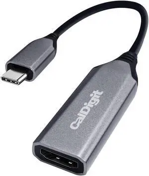 CalDigit USB-C to HDMI 2.1 8K Adapter Dongle - High Refresh Display, HDR, 10 bit, Compatible with Thunderbolt 3/4 / USB 3.1 / USB4 for Apple MacBook Air, 2016+ MacBook Pro (USB-C to HDMI 2.1 (8K))