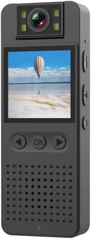 Andoer 1080P HD Mini Body Camera with Audio and Video Recording 180degLens Rotatable 4-5 Hour Battery Life Clip-on Camcorder with Night Vision WiFi Connection for Daily Record Service Delivery