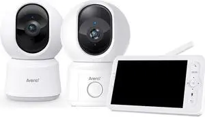 ARENTI 5ghz 4MP WiFi Security Camera Indoor, Video Baby Monitor with Camera and Audio, 5" Smart Baby Camera Monitor with Free Phone App, AI Motion Detection, 2-Way Talk, Night Vision
