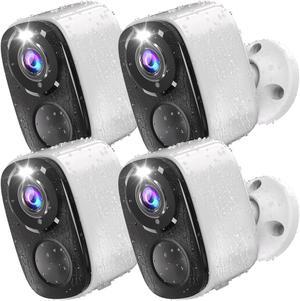 Security Cameras Wireless Outdoor,5MP Battery Powered AI Motion Detection Spotlight Siren Alarm Surveillance Indoor Home Camera, Color Night Vision, 2-Way Talk, IP 66, Cloud/SD Compatible with Alexa
