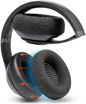 WC SweatZ Studio Pro - Protective Silicone Earpad Covers for Beats Studio Pro Made by Wicked Cushions | Sweatproof & Easily Washable | Black