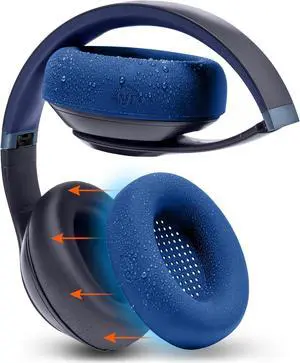 WC SweatZ Studio Pro - Protective Silicone Earpad Covers for Beats Studio Pro Made by Wicked Cushions | Sweatproof & Easily Washable | Navy Blue