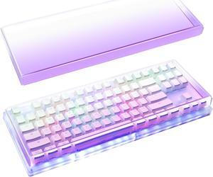 Geekria Tenkeyless Acrylic Keyboard Dust Cover, for TKL 80% Compact 87 Key Computer Mechanical Gaming Keyboard, Compatible with Logitech G915 TKL/G PRO Mechanical Gaming Keyboard (Gradient Purple)