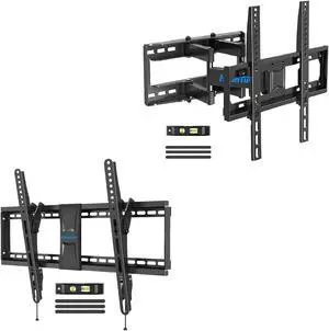 MOUNTUP Tilting TV Wall Mount and Full Motion TV Wall Mount Bundle