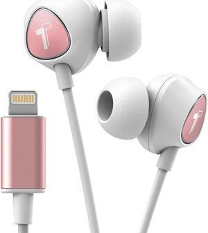 Thore Wired in Ear Headphones for iPhone Xr, Xs Max, iPhone 11, 12, 13, 14 Pro Max Earphones with Mic - Lightning MFi Certified by Apple Earbuds with Remote Microphone + Volume Control (V100)