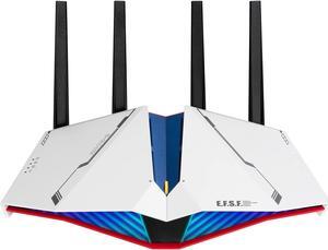 ASUS RT-AX82U AX5400 Dual-band WiFi 6 Gaming Router GUNDAM EDITION, Mesh WiFi, Lifetime Free Internet Security, Dedicated Gaming Port, Mobile Game Boost, MU-MIMO, Streaming & Gaming, AURA RGB lighting
