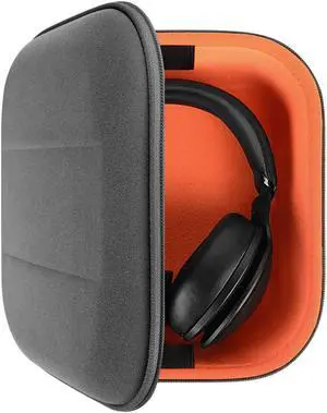 Geekria Shield Headphones Case Compatible with Audio-Technica ATH-M50X, ATH-GDL3 Case, Replacement Hard Shell Travel Carrying Bag with with Cable Storage (Microfiber Grey)