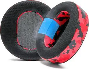 WC Freeze Maxwell - Cooling Gel Replacement Earpads for Audeze Maxwell Headphones by Wicked Cushions - Elevate Comfort, Durability, Thickness & Sound Isolation for Epic Gaming Sessions | Red Camo