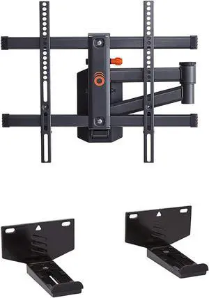 ECHOGEAR Swivel Full Motion TV Wall Mount & Universal Soundbar Wall Mount Bracket - for TVs Up to 60"