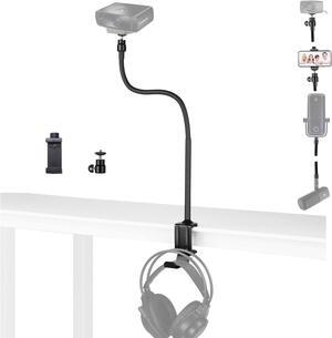 Facecam Pro Webcam Stand, 24-Inch Clamp Mount Holder with Headphone Hook Compatible with Elgato Facecam, Facecam pro Webcams - 1/4''-20 Interface (max Load 0.5kg/1.1 lbs)