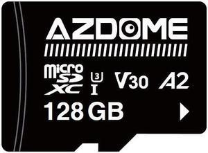 AZDOME 128GB Micro SD Card microSDXC Memory Card for AZDOME M550 GS63H Pro PG17-4K M550 Pro M200 M330 M300S M01 Pro Dash Cam Full HD & 4K UHD, U3, A2, V30