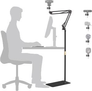 AceTaken Webcam Floor Stand,70-inch Metal Webcam Floor Holder Compatible with Logitech C920 StreamCam C930 C922 C615 C925e Brio 4K,Brio 500,MX Brio 4K Webcams