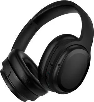 Commalta Hybrid Active Noise Cancelling Bluetooth Headphones, Over Ear Wireless Headphones with Bluetooth 5.2, Immersive Sound and Deep Bass, 30 Hours Playtime, True Black