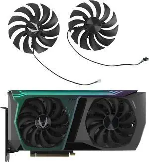 Coolerage 95mm DC12V 0.45A 4Pin GAA8S2U Graphics Card Fans for Zotac Gaming RTX 3070 AMP Holo Video Card Cooling Fans (Fan AB)