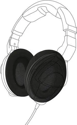 Earpadz Replacement for Sennheiser HD280Pro Ear Pads, Soft Knit Headphone Cushions (Jerzee, Black, 1 Pair)