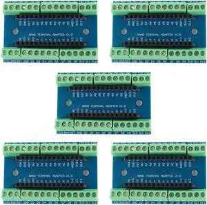 5pcs DEVMO Nano Screw Terminal Adapter Shield Expansion Board Nano V3.0 AVR ATMEGA328P-AU Module Compatible with Ar-duino