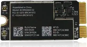 BCM94360CS2 WiFi Bluetooth Airport Wireless Card 661-7465, 661-7481, 653-0023 Replacement for MacBook Air 11" A1465 (2013, 2014, 2015) 13" A1466 (2013, 2014, 2015, 2017)