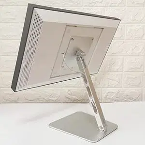 Swivel and tilt Table Stand for  Echo Show 15, Only Made for Echo Show 15 Three Rotating shafts The Stand is Made of Aluminum, Horizontal and Vertical Screen 360 Degree Switching Silver