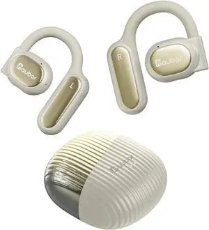 AUBOR Open Ear Headphones, True Wireless Bluetooth Earbuds with ENC Clear Call, Bluetooth 5.3, IPX6 Water-Resistant, Ergonomic Ear Hooks, 45H Playtime, Compatible with iPhone & Android