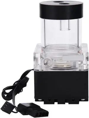 800L/H 8W 7V Water Cooling Pump with 4 Meters Pump Head & LED Power Indicator G1/4 Thread Fast Heat Dissipation CPU Cooling System (12cm Black)