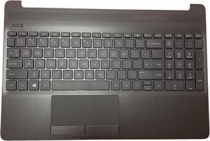 Replacement for HP 15T-DW000 15-dw0xxx 15-dw1xxx 15T-DW 15-DW 15s-du Laptop Upper Case Palmrest Backlit Keyboard Touchpad Assembly Part L52020-001 Gray