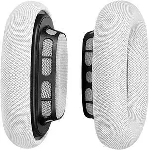 Replacement Earpads Ear Pads Protein PU Leather Ear Cushion Compatible with Apple AirPods Max Headphones (Silver)