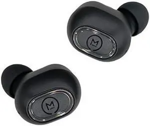Morpheus 360 TW7500B Wireless Earbuds, CVC 8 Noise Cancelling, Bluetooth 5.0, One Touch Media Controls, 40 Hours Playtime, IPX6 Waterproof Headphones, with Recharging Earbud Case - Black