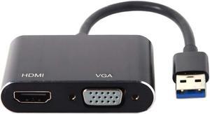 Chenyang USB 3.0 to HDMI & VGA HDTV Adapter Cable External Graphics Card for Windows Laptop