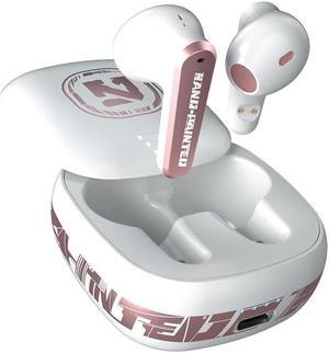 Greshare Wireless Headphones,Bluetooth 5.2 ENC 3D Stereo Audio Touch Control IPX7 Waterproof in-Ear handsfree Headset for Sport, Charging Case,Built-in HD Dual Mics for Call.(Pink)